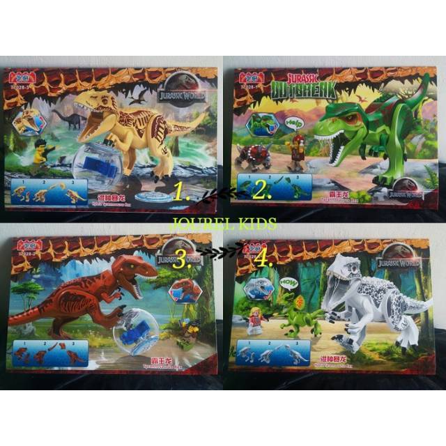  Mainan  anak lego  dinosaur Jurassic world Lego  brick dino 