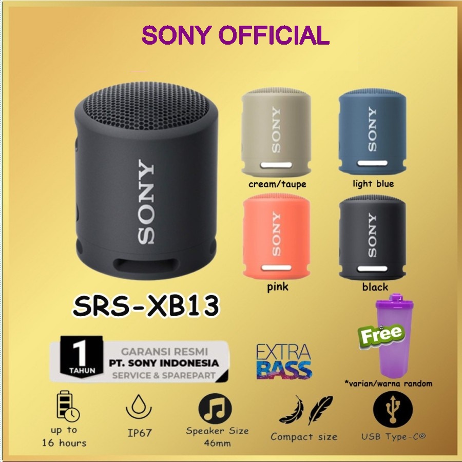 Sony SRS-XB13 EXTRA BASS Portable Wireless Speaker XB13 XB 13