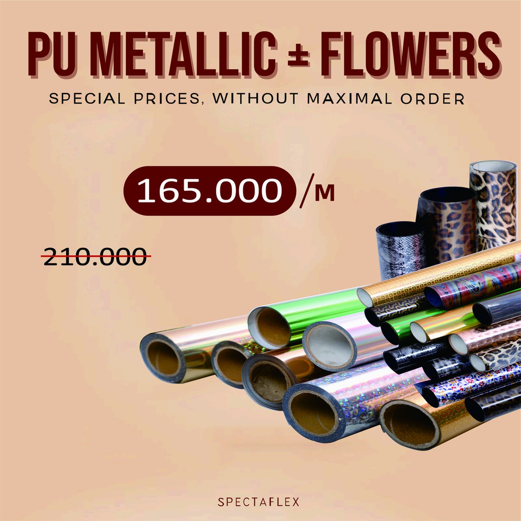 PAKET COMBO SPECTAFLEX POLYFLEX HOLOGRAM KOREA FREE POLYFLEX FLOWERS MOTIF