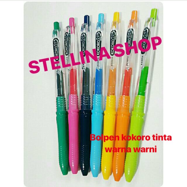 

Bolpen kokoro gel tinta warna warni