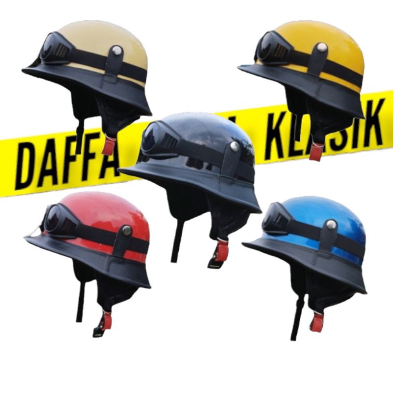 Helm retro milenial crazy nazi hitam glosy/helm retro/helm nazi/helm/helm chip/helm klasik/helm retr