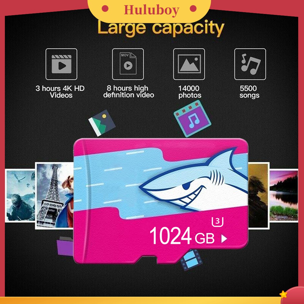 (Huluboy) Memory Card TF Micro Secure Digital Portable 128 / 256 / 512 / 1T Untuk Kamera / Handphone