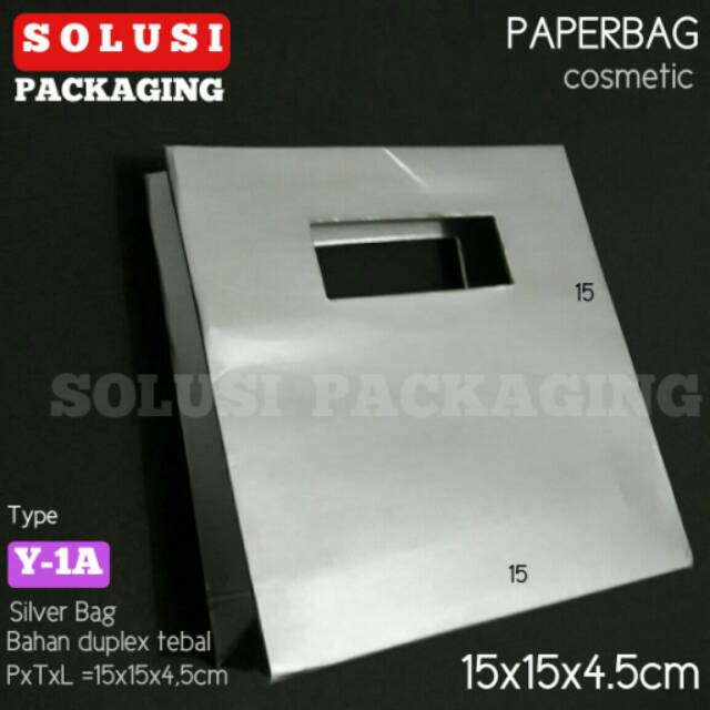 

PAPERBAG SILVER Y-1A/PAPER BAG/TAS KERTAS/SHOPPING BAG