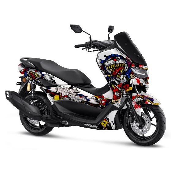 Stiker Decal Full Body New Nmax 2020 Facelift  Doraemon Zombie Putih New