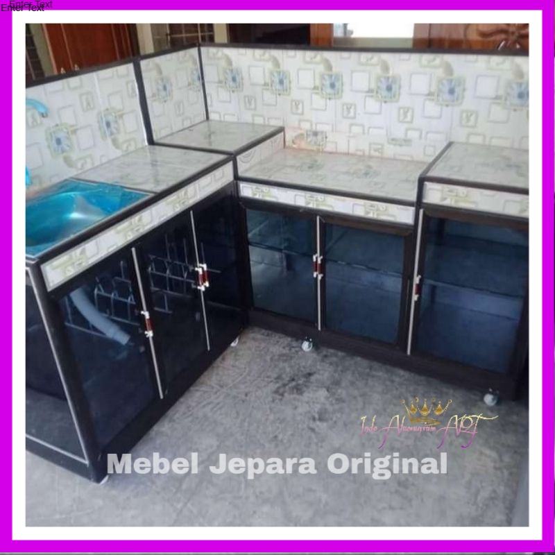 Kitchen Set Dapur Sehat - Lemari Piring - Meja Kompor Bahan Alumunium Modern