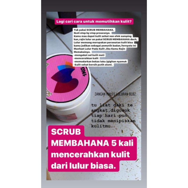 Scrub Lulur Rempah Membahana Bpom Kemasan 1 Kilo 1 000gram Shopee Indonesia