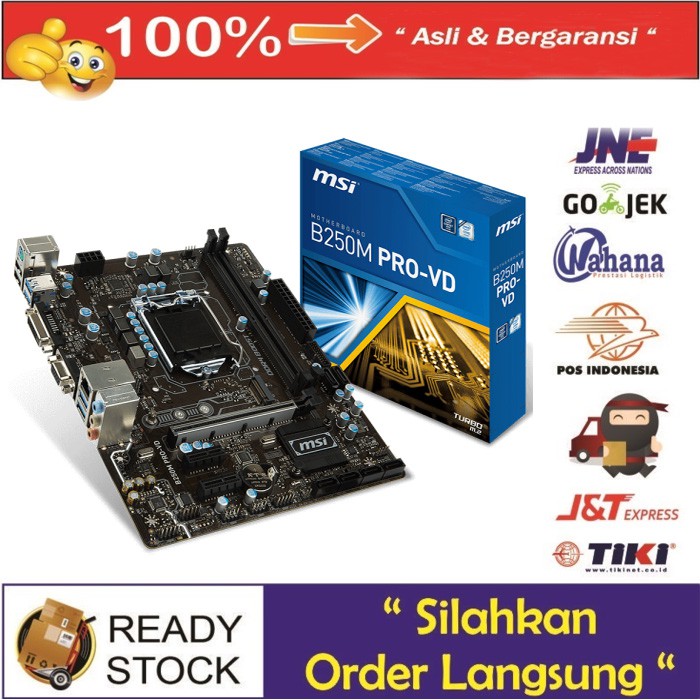 Motherboard MSI B250M Pro VD LGA1151 B250 DDR4 - RESMI