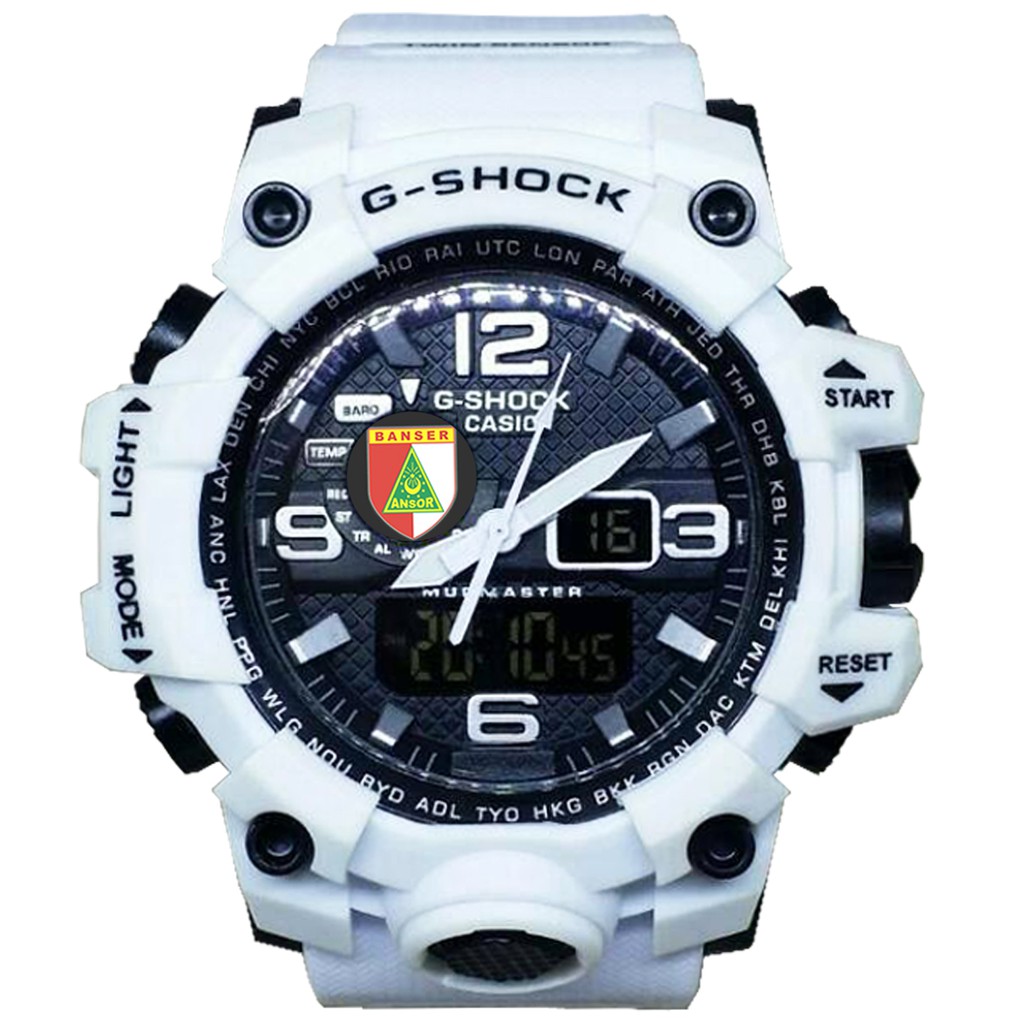 Exclusive Jam BANSER Double Time (Full Putih List Hitam)