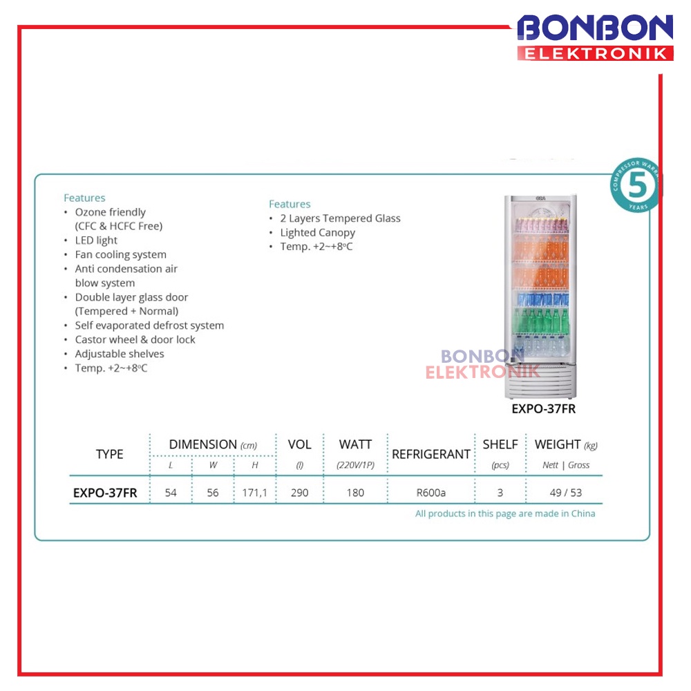 GEA Showcase Display Cooler EXPO-37FR / EXPO 37FR