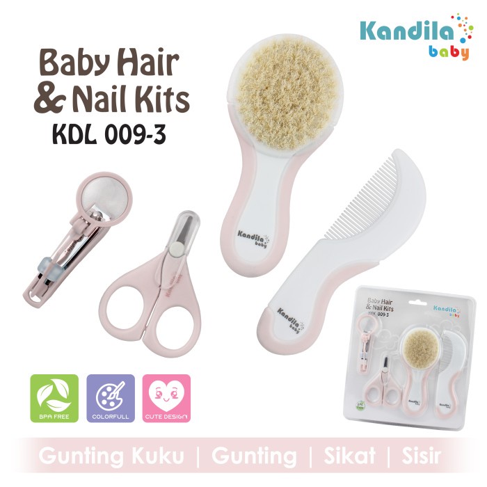 KANDILA BABY Hair Comb Brush Nail Clipper Set Newborn Grooming Kits