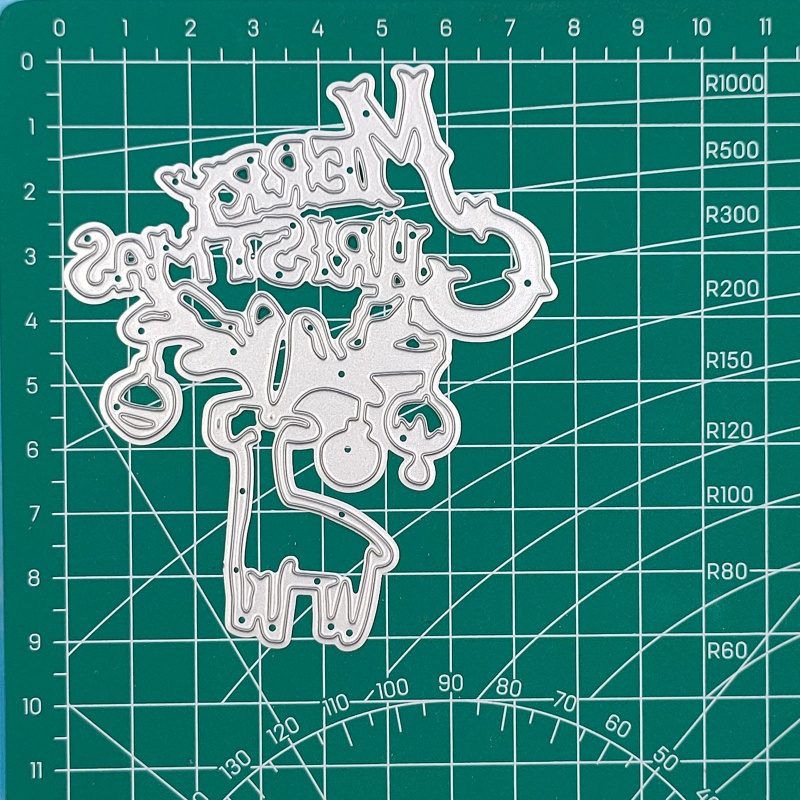 Cetakan Stensil Cutting Dies Motif Rusa Natal Bahan Metal Untuk Scrapbook / Craft DIY