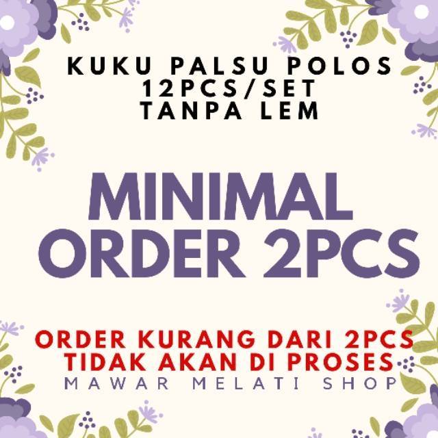 Kuku palsu polos 12pcs fake nail