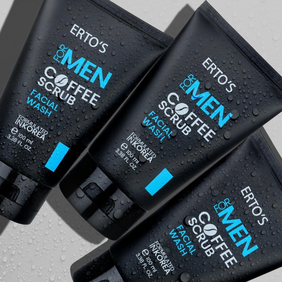 Ertos For Men Coffe Scrub Facial Wash Sabun Cuci Muka Perawatan Kulit Wajah Pria Original BPOM