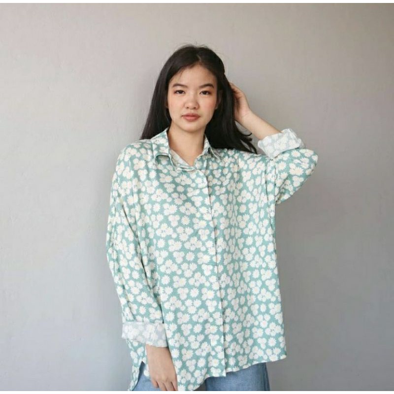 BAJU ATASAN KEMEJA OVERSIZE / OVERSIZE SHIRT BY IXORA