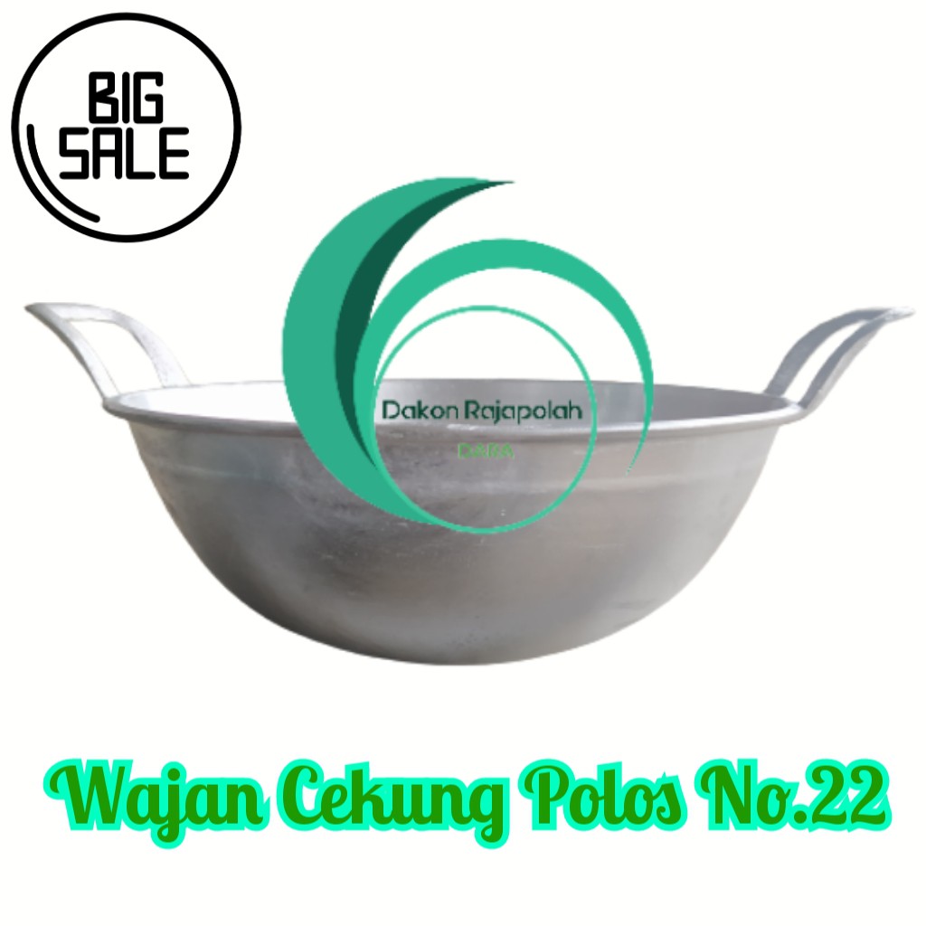Wajan cekung no 22 kuali Wok pan kuali wajan jumbo besar anti pecah anti lengket