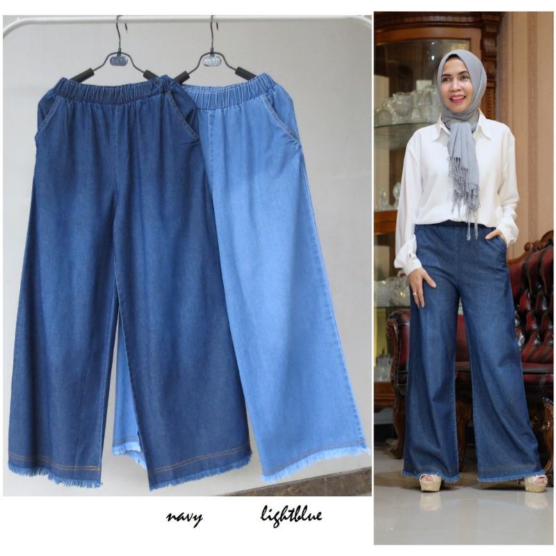 Kulot Rawis Jeans Jumbo/Celana kulot Rawis Jumbo