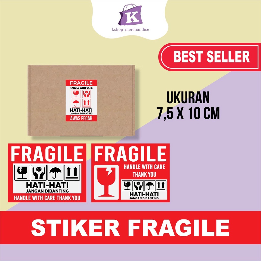 

50pcs STIKER FRAGILE