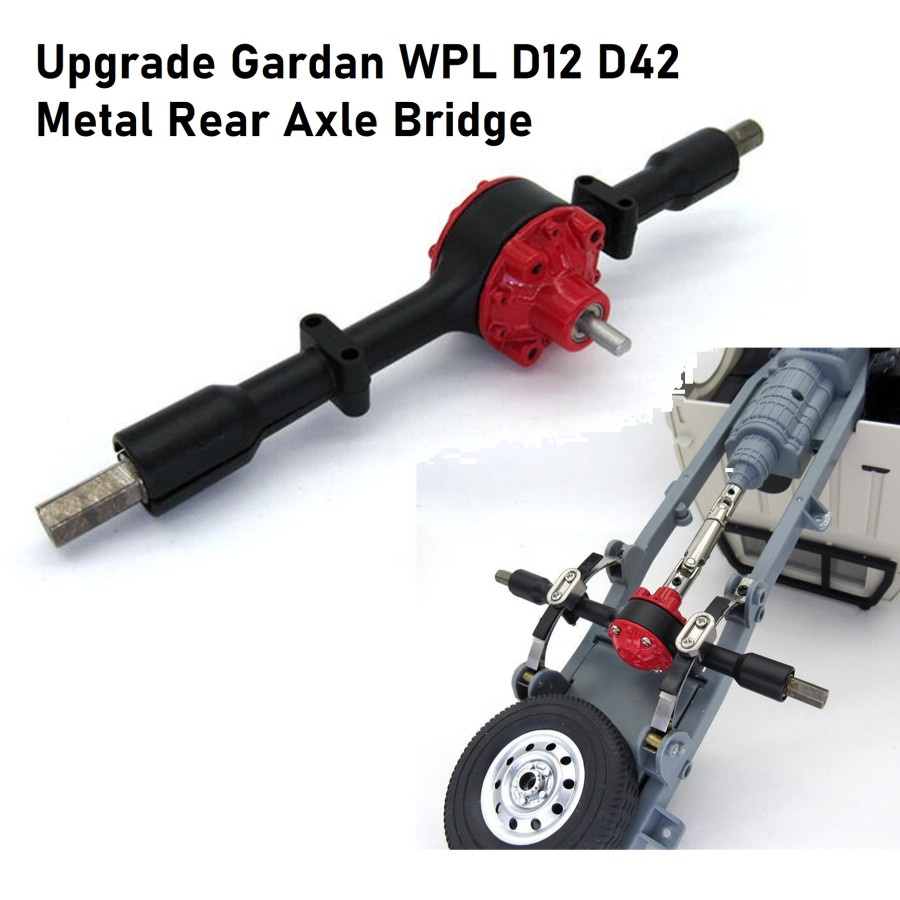 Rear Axle Upgrade Gardan WPL D12 D42 Metal Bridge C14 C24 C34 C44 B36