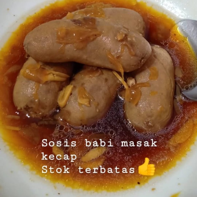 

Sosis babi 1 porsi isi 5 potong