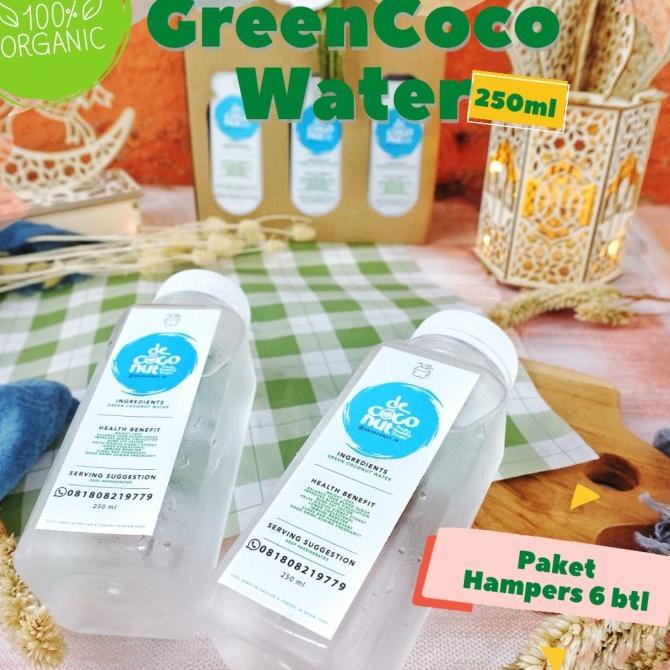 

BAYAR DITEMPAT Paket Hampers, 6 Botol Green Coco/Air Kelapa Ijo @250ml TERLAKU