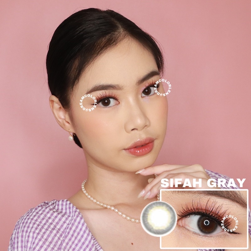 Softlens Kitty Kawaii Mini Sifah Gray / Grey / Abu Normal Minus Beda Minus