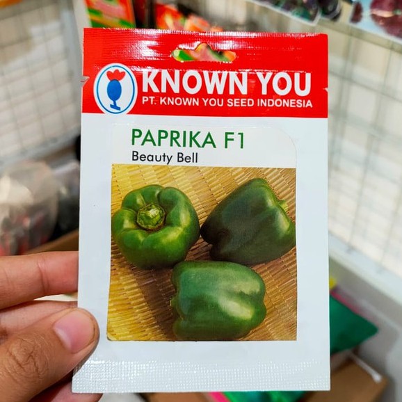 KYS - benih PAPRIKA HIJAU BEAUTY BELL isi 12 biji - benih paprika - known you seed