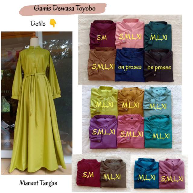 Gamis polos / gamis toyobo / gamis katun