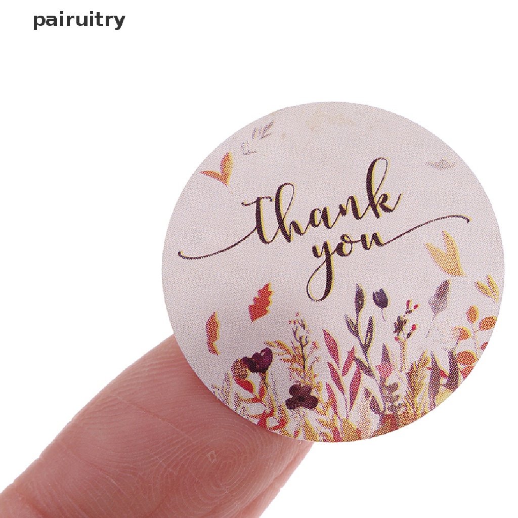 500pcs / roll Stiker label Segel Desain Thank You Untuk Dekorasi