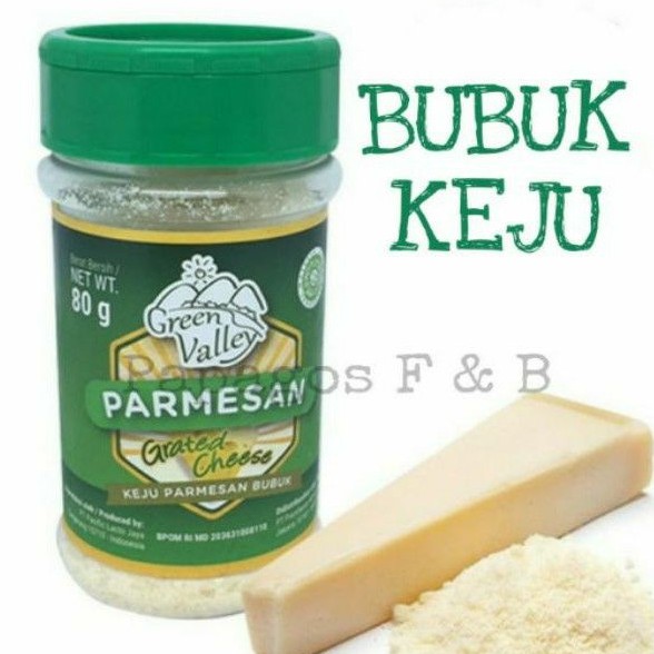 

Bubuk Keju Parmesan Cheese GreenValley 80 gr / gram