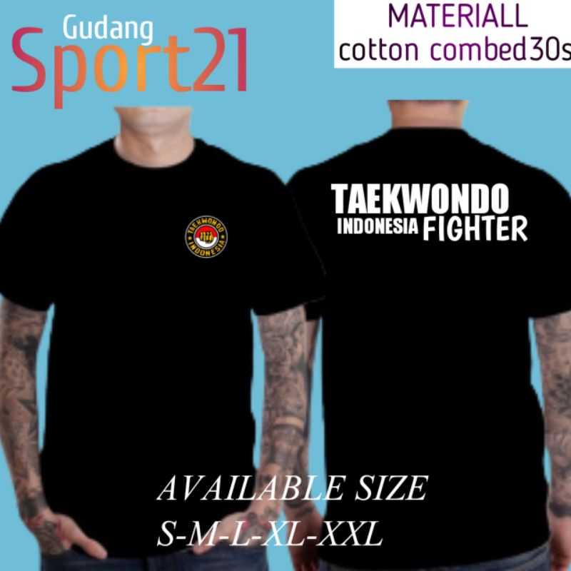 kaos baju taekwondo indonesia fighter kaos taekwondo indonesia