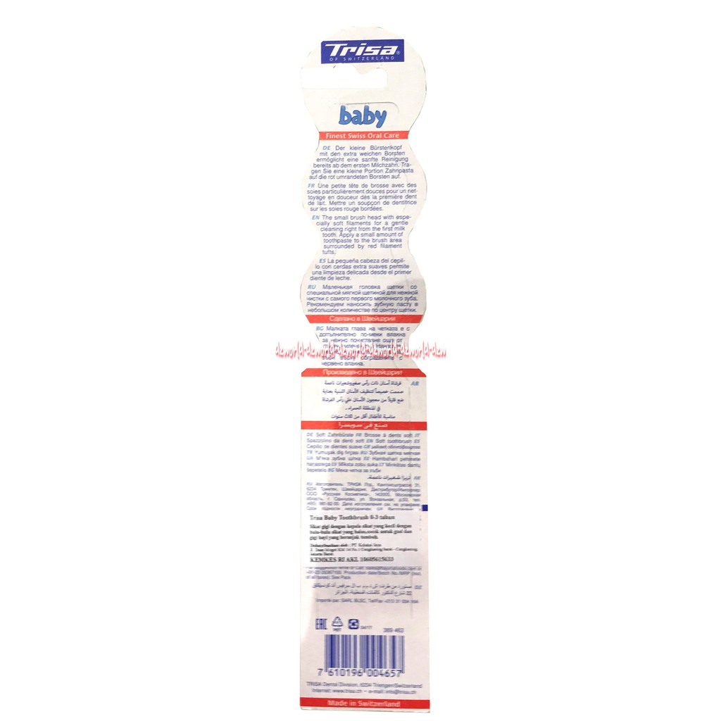 Trisa Baby Extra Soft 0-3years Sikat Gigi Bayi Balita Untuk Gigi Susu Kids Tooth brush