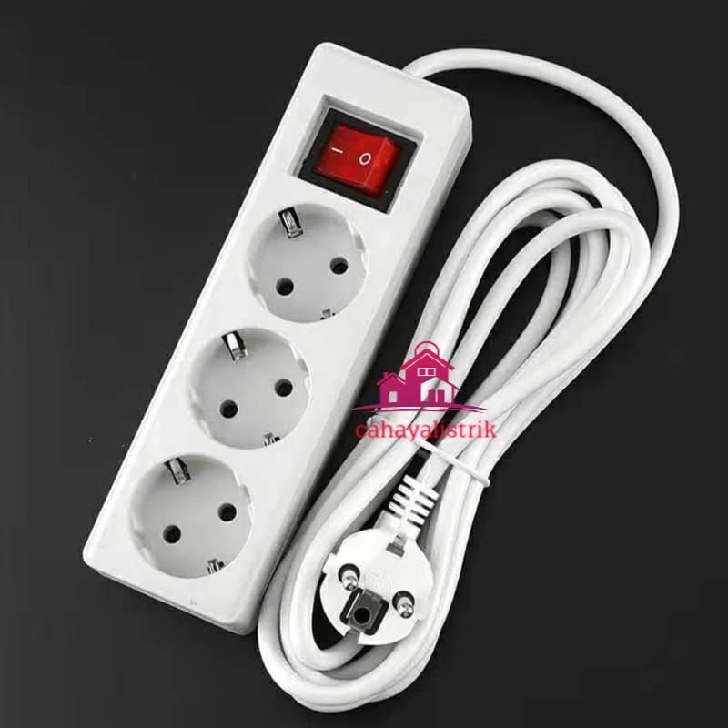 STOP KONTAK 3 4 5 LUBANG PANJANG 5M KABEL STOP KONTAK KABEL colokan listrik good bagus