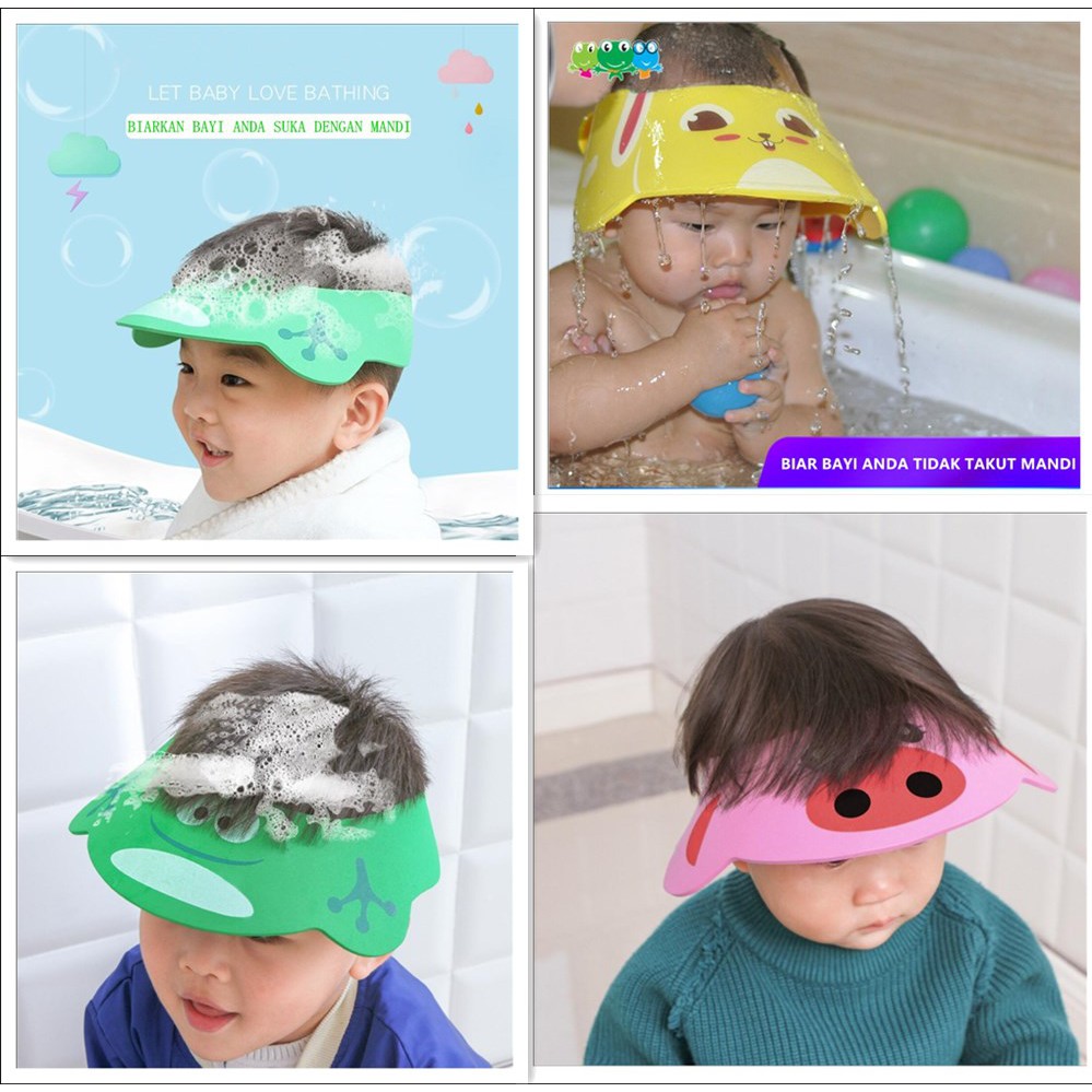 [TULALA SHOP]Topi Mandi Anak / Baby Shower Cap / Topi anak dan bayi / Topi Mandi Buat Keramas Anak Bayi/