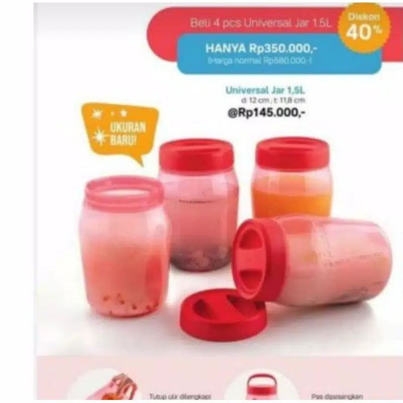 toples universal jar tuperware 1.5 literan