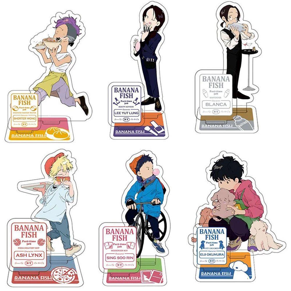 Lanfy Anime Figure Model Berdiri Mainan Anak Hadiah Kartun Ornamen Transparan Abu Okumura Eiji Figure Model Akrilik Model Plat