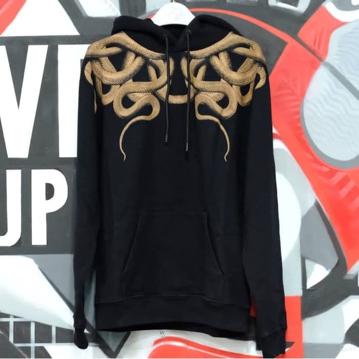Marcelo Burlon Black Gold Snakes Hoodie (Brand New Authentic)