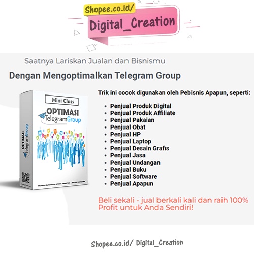 Optimasi Telegram Group Marketing - Teknik Membangun Kolam Prospek | Materi Ebook