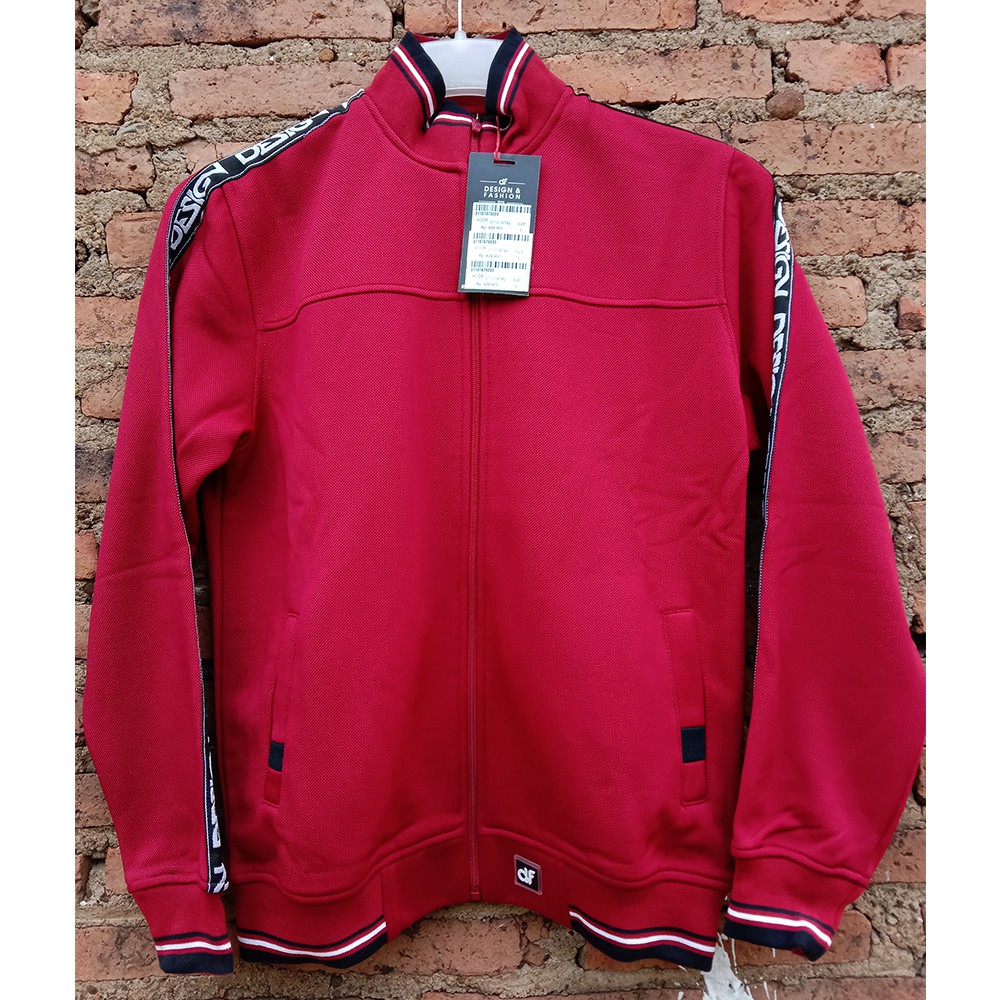 D & F Jaket Pria Biker Merah