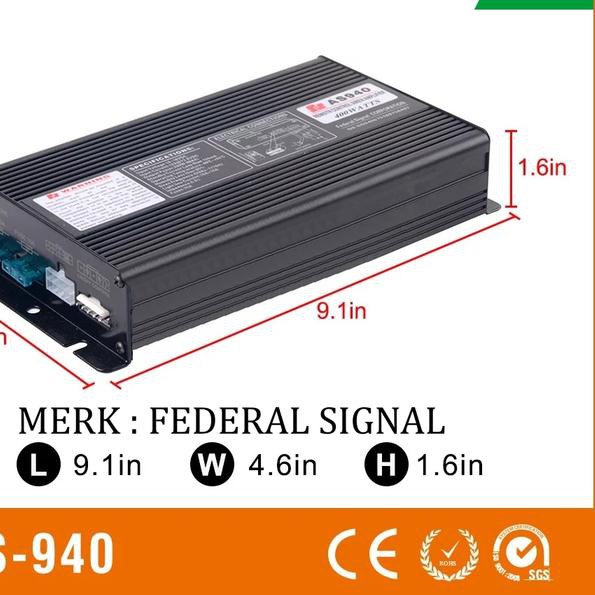 JKH SIRINE FEDERAL SIGNAL 940 400 W WIRELESS I Sirine Patwal SKU-2437 .