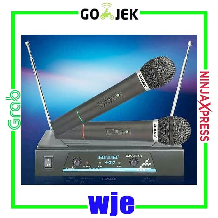 Kuy Beli  Mic Double Wireless Aiwa AW 500 G KJ08