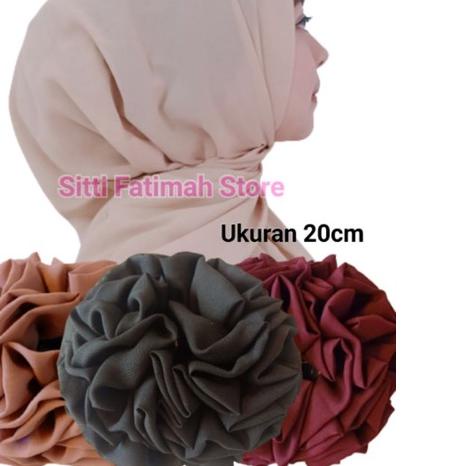 ➱ Jepit cepolan hijab Turki Super jumbo XXL cepolan hijab cepol mawar Scrunchie Jumbo ➼