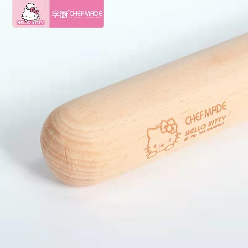 Hello Kitty 30 Cm Chefmade KT7099 Rolling Pin Cake Wood Roll Penggiling Adonan Kue