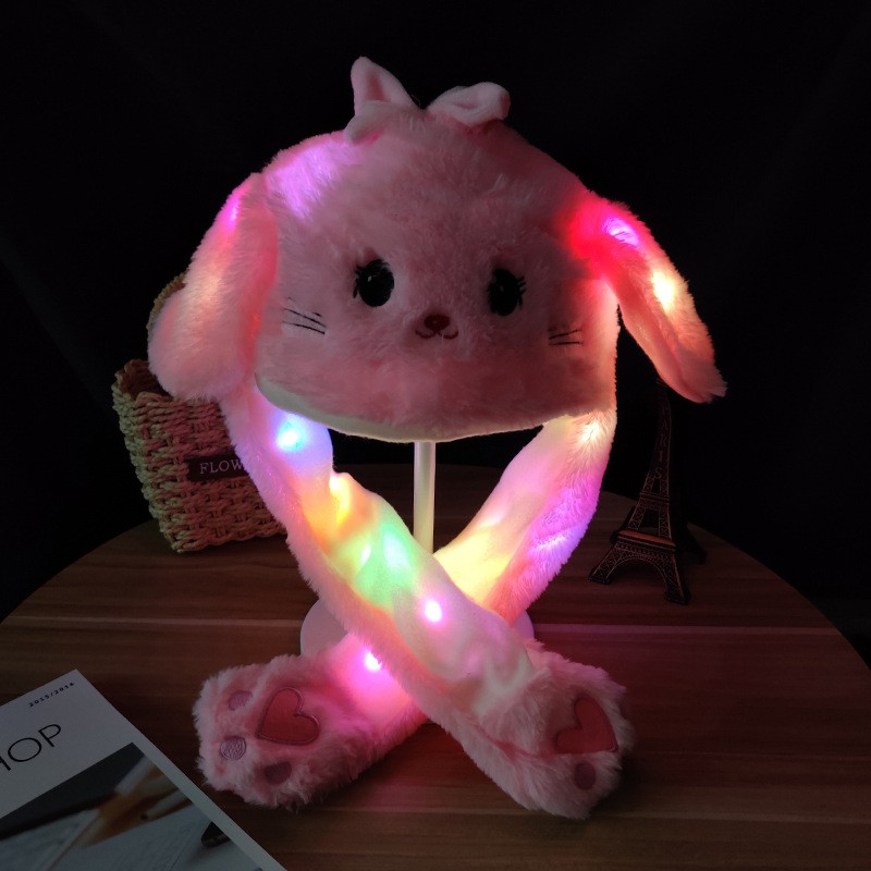 [READY STORK]BUNNY HAT DANCE LED TOPI  TELINGA BERGERAK MAGIC RABBIT KOREAN TIK TOK LED Z0202