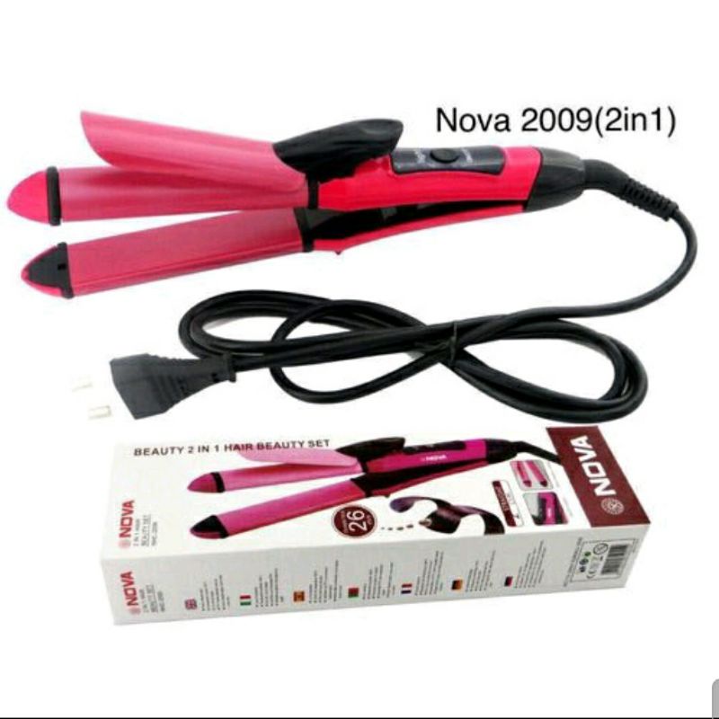 Catok Nova 2in1 Curly Straight Lurus Keriting Merk Type NHC 2009 Catok Rambut Nova 2in 1