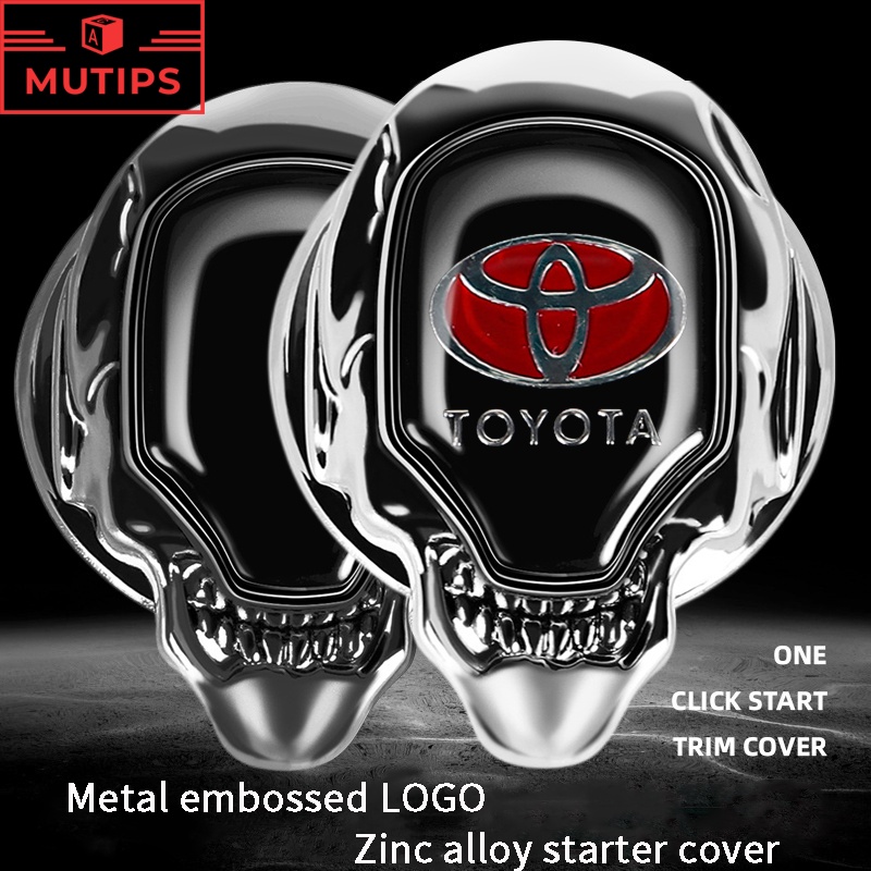 Cover Pelindung Tombol Start Stop Mesin Mobil Bahan Zinc alloy Untuk Toyota Innova Calya Razie Yaris Wish Corolla Cross Avanza Rushang