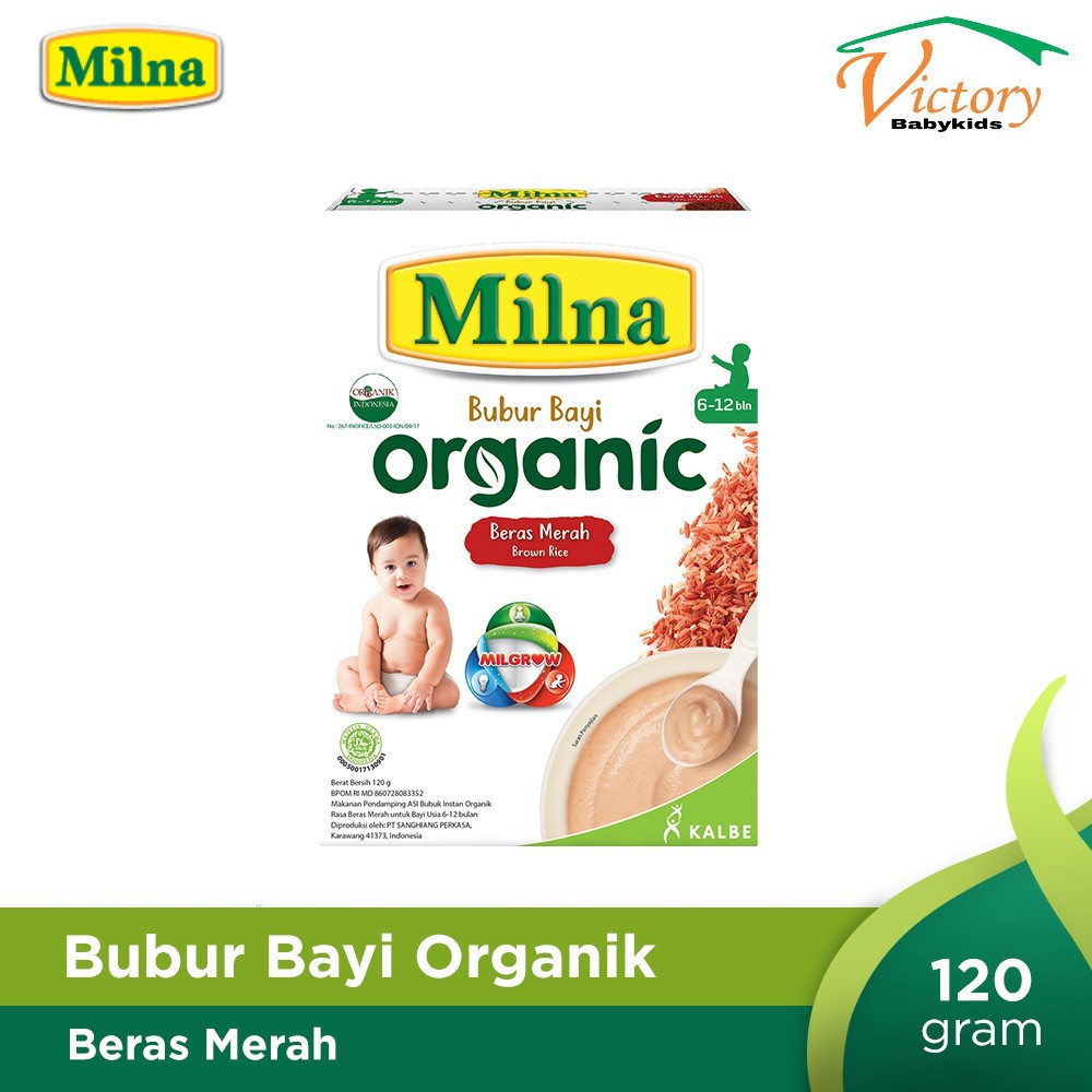 Milna Bubur Baby Organic Beras Merah 120g