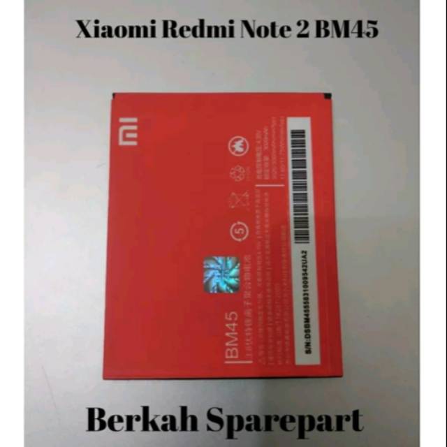BATERAI- BATRE XIAOMI REDMI NOTE2 - REDMI NOTE 2 - BM45 ORI