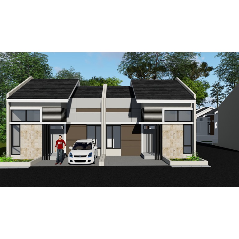 Desain Rumah Minimalis 1 Lantai Type 45 Lahan 6 5 X 12 Shopee Indonesia