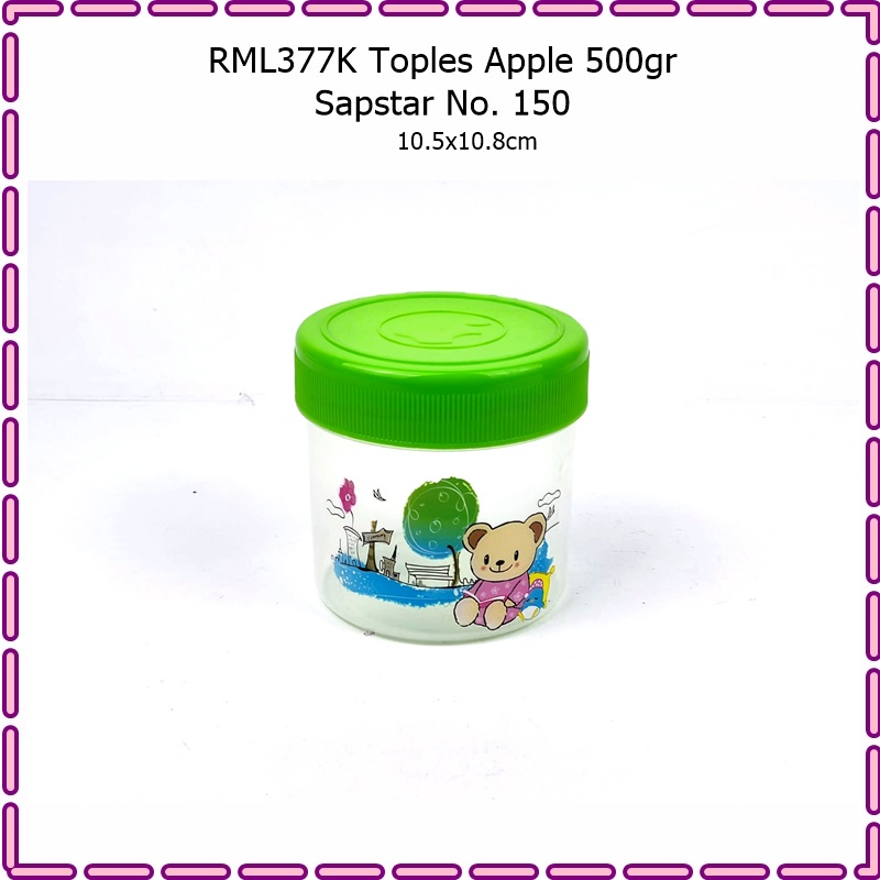 RML377K Toples Plastik Apple 500gr Sapstar No. 150