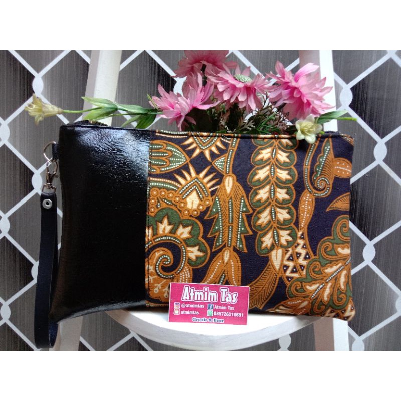 Grosir Clutch Batik Indonesia size 25x16cm/ souvenir dompet batik exclusive